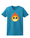 Cute Fireball Design Womens Dark T-Shirt-Womens T-Shirt-TooLoud-Turquoise-X-Small-Davson Sales