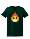 Cute Fireball Design Womens Dark T-Shirt-Womens T-Shirt-TooLoud-Forest-Green-Small-Davson Sales