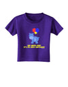 Cute First Birthday Hippo - Blue Red Yellow Toddler T-Shirt Dark by TooLoud-Toddler T-Shirt-TooLoud-Purple-2T-Davson Sales