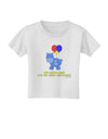 Cute First Birthday Hippo - Blue Red Yellow Toddler T-Shirt by TooLoud-Toddler T-Shirt-TooLoud-White-2T-Davson Sales