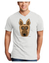 Cute German Shepherd Dog Adult V-Neck T-shirt by TooLoud-Mens V-Neck T-Shirt-TooLoud-White-Small-Davson Sales