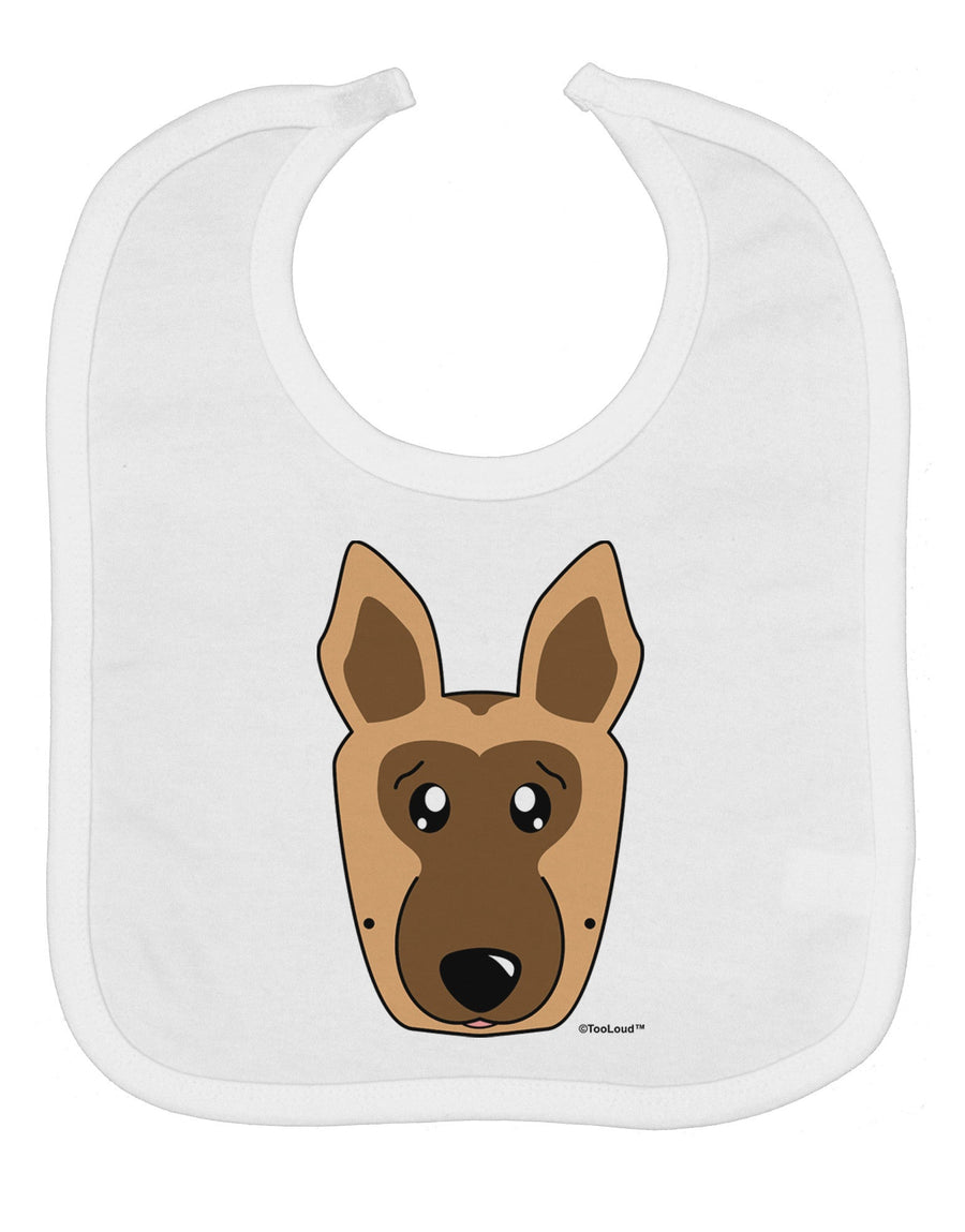 Cute German Shepherd Dog Baby Bib by TooLoud