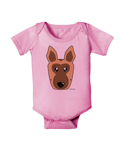 Cute German Shepherd Dog Baby Romper Bodysuit by TooLoud-Baby Romper-TooLoud-Light-Pink-06-Months-Davson Sales