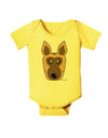 Cute German Shepherd Dog Baby Romper Bodysuit by TooLoud-Baby Romper-TooLoud-Yellow-06-Months-Davson Sales