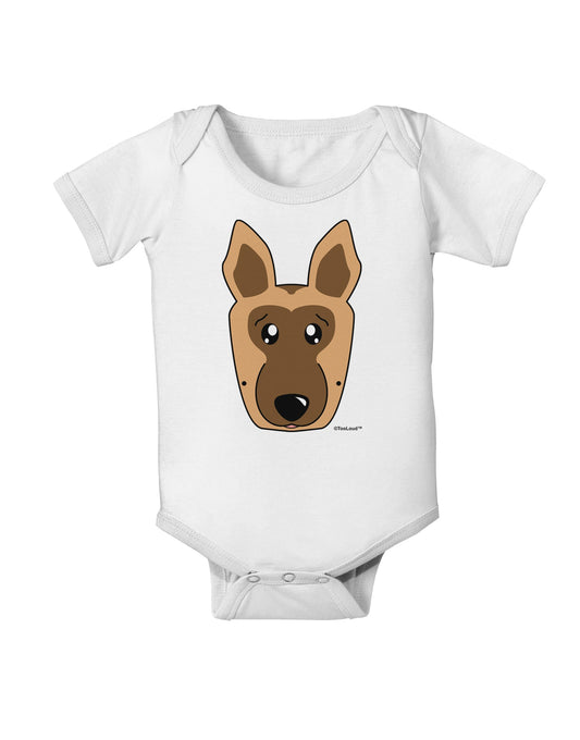 Cute German Shepherd Dog Baby Romper Bodysuit by TooLoud-Baby Romper-TooLoud-White-06-Months-Davson Sales
