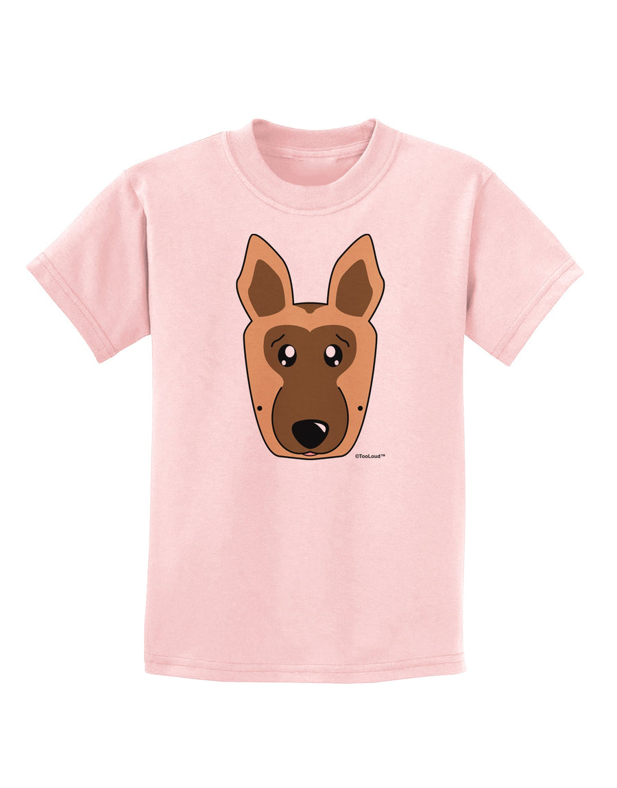 Cute German Shepherd Dog Childrens T-Shirt by TooLoud-Childrens T-Shirt-TooLoud-White-X-Small-Davson Sales