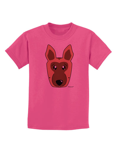 Cute German Shepherd Dog Childrens T-Shirt by TooLoud-Childrens T-Shirt-TooLoud-Sangria-X-Small-Davson Sales