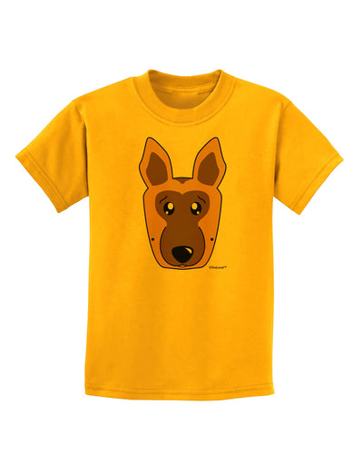 Cute German Shepherd Dog Childrens T-Shirt by TooLoud-Childrens T-Shirt-TooLoud-Gold-X-Small-Davson Sales