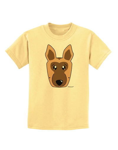 Cute German Shepherd Dog Childrens T-Shirt by TooLoud-Childrens T-Shirt-TooLoud-Daffodil-Yellow-X-Small-Davson Sales