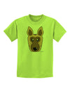 Cute German Shepherd Dog Childrens T-Shirt by TooLoud-Childrens T-Shirt-TooLoud-Lime-Green-X-Small-Davson Sales