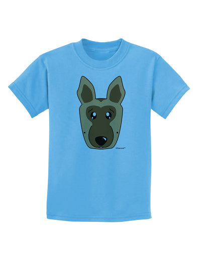 Cute German Shepherd Dog Childrens T-Shirt by TooLoud-Childrens T-Shirt-TooLoud-Aquatic-Blue-X-Small-Davson Sales