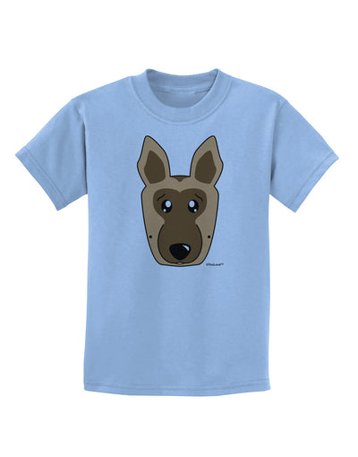 Cute German Shepherd Dog Childrens T-Shirt by TooLoud-Childrens T-Shirt-TooLoud-Light-Blue-X-Small-Davson Sales