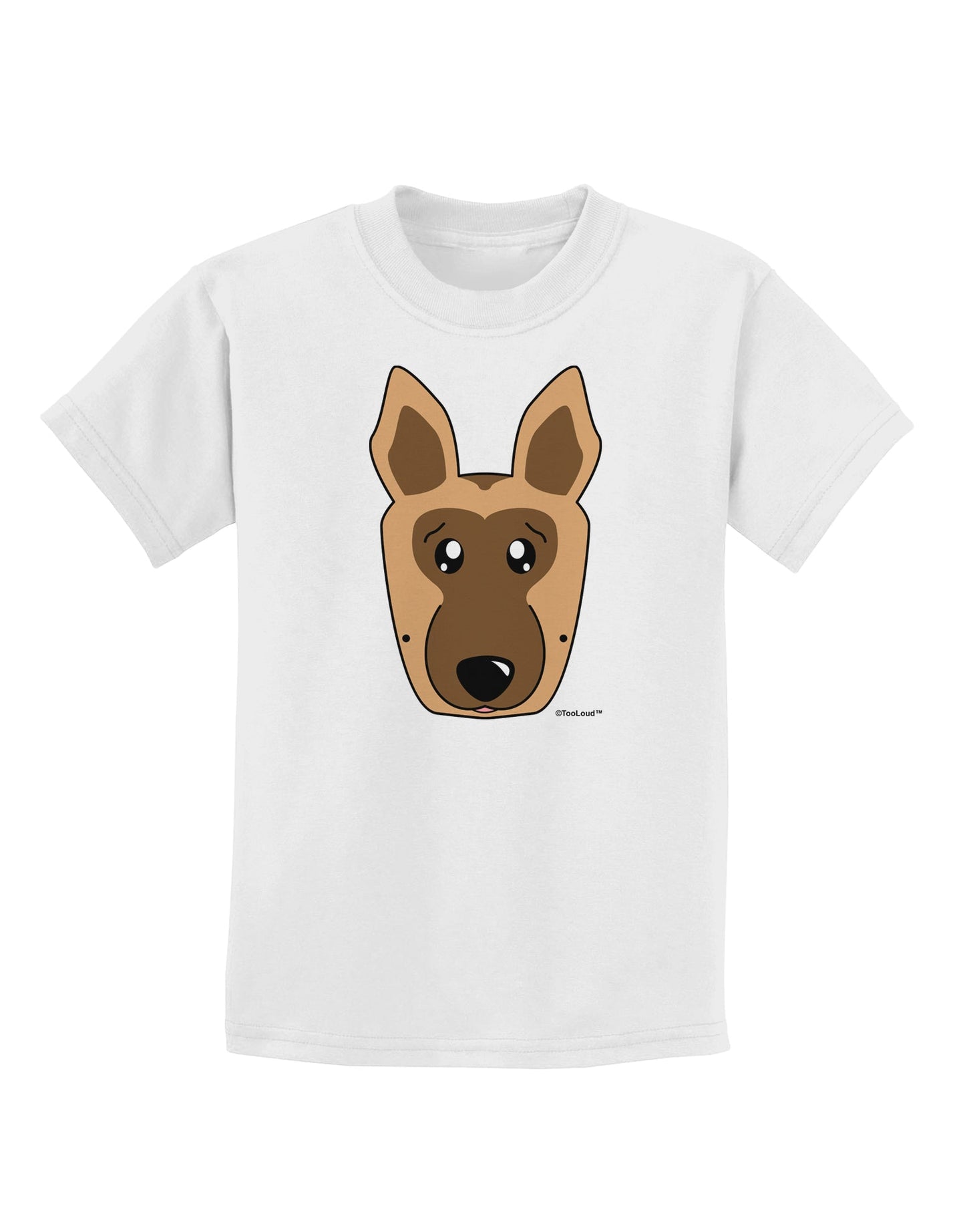 Cute German Shepherd Dog Childrens T-Shirt by TooLoud-Childrens T-Shirt-TooLoud-White-X-Small-Davson Sales