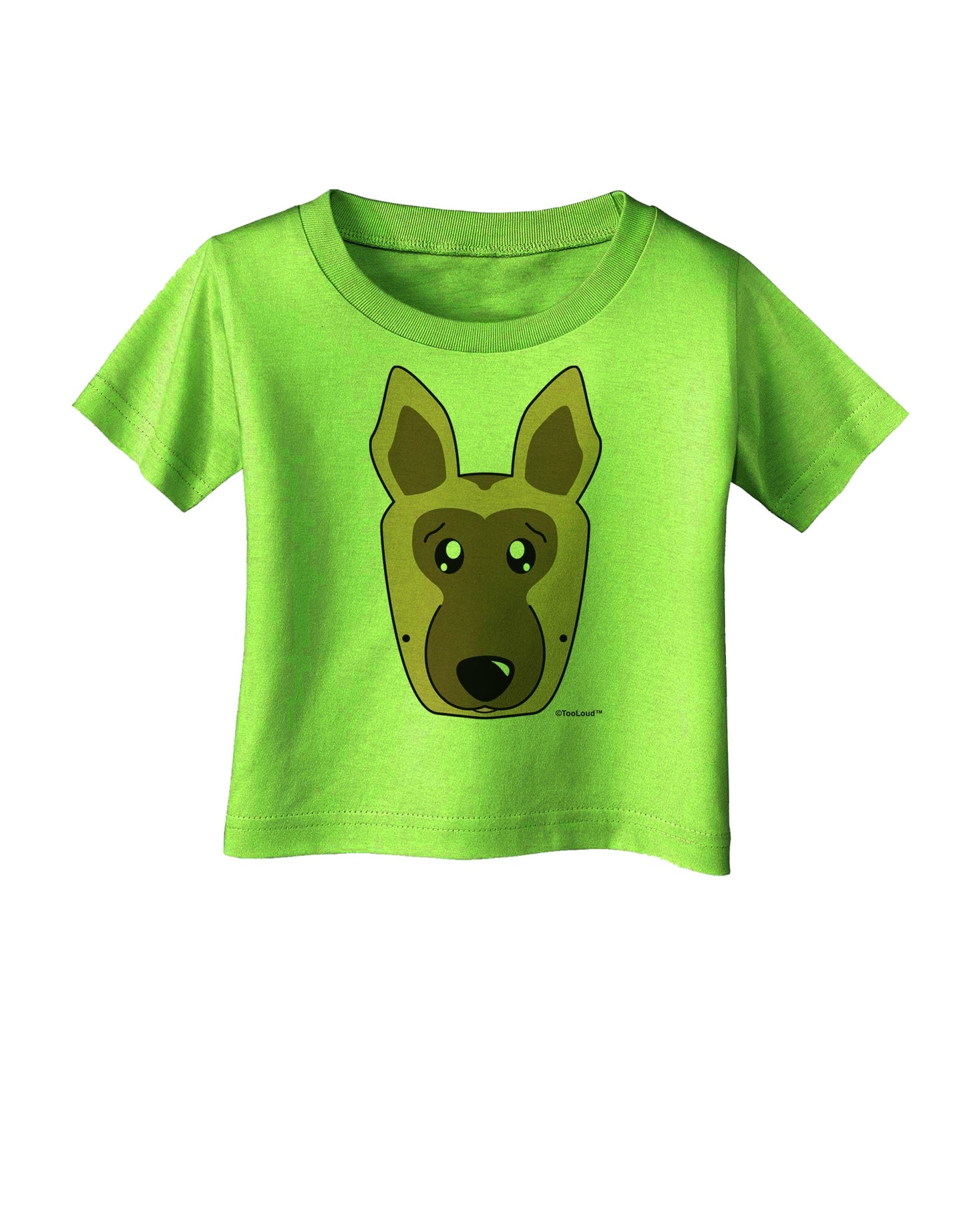 Cute German Shepherd Dog Infant T-Shirt by TooLoud-Infant T-Shirt-TooLoud-Lime-Green-06-Months-Davson Sales