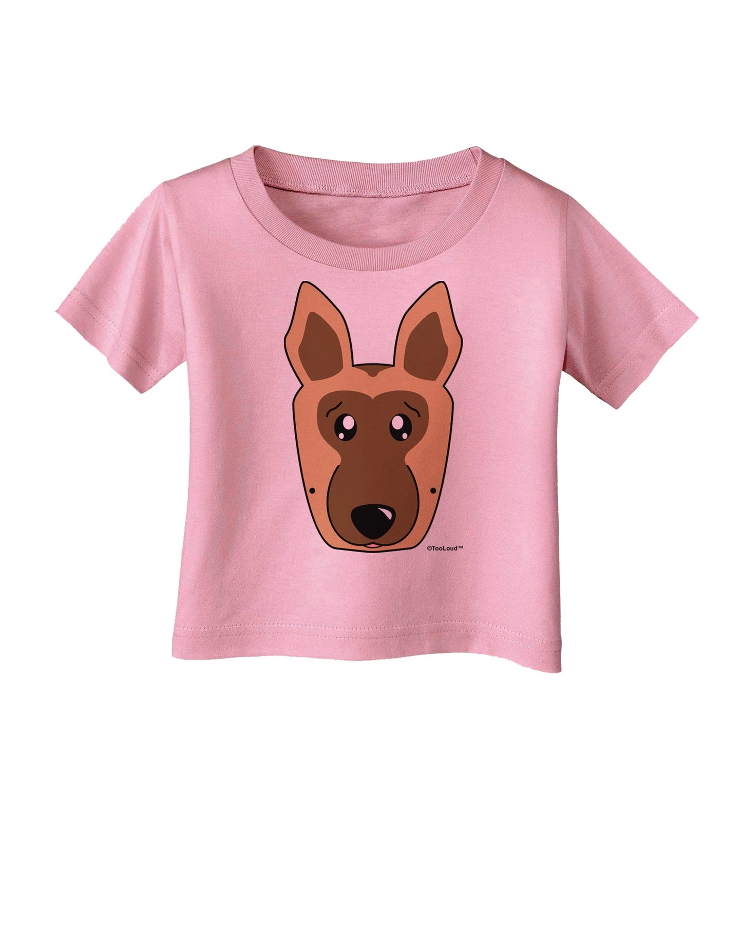 Cute German Shepherd Dog Infant T-Shirt by TooLoud-Infant T-Shirt-TooLoud-Candy-Pink-06-Months-Davson Sales