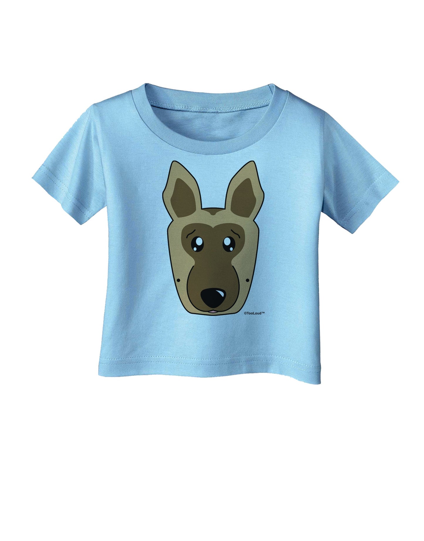 Cute German Shepherd Dog Infant T-Shirt by TooLoud-Infant T-Shirt-TooLoud-Aquatic-Blue-06-Months-Davson Sales