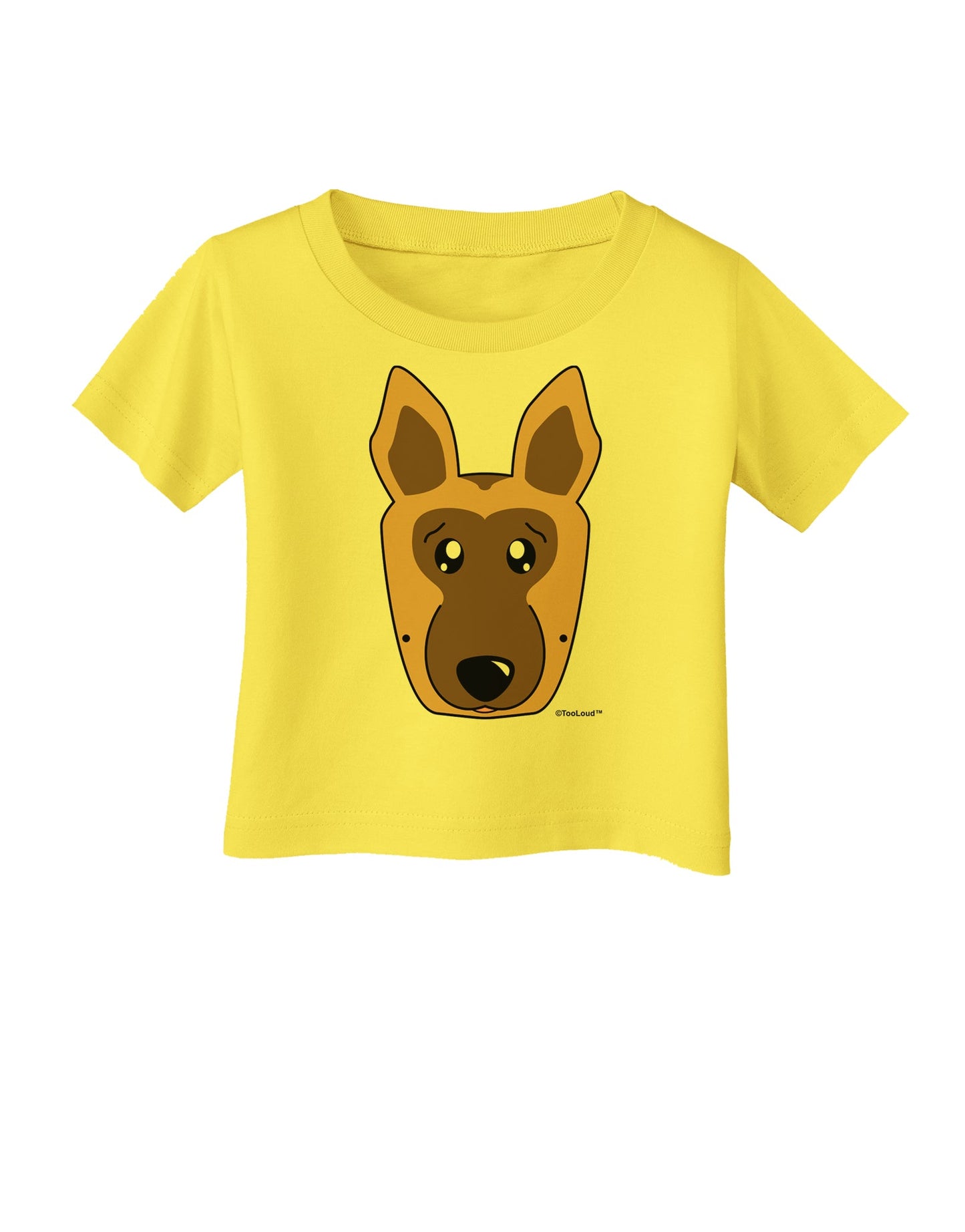 Cute German Shepherd Dog Infant T-Shirt by TooLoud-Infant T-Shirt-TooLoud-Yellow-06-Months-Davson Sales