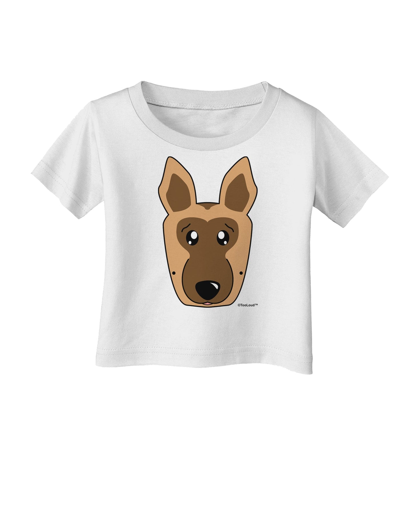 Cute German Shepherd Dog Infant T-Shirt by TooLoud-Infant T-Shirt-TooLoud-White-06-Months-Davson Sales