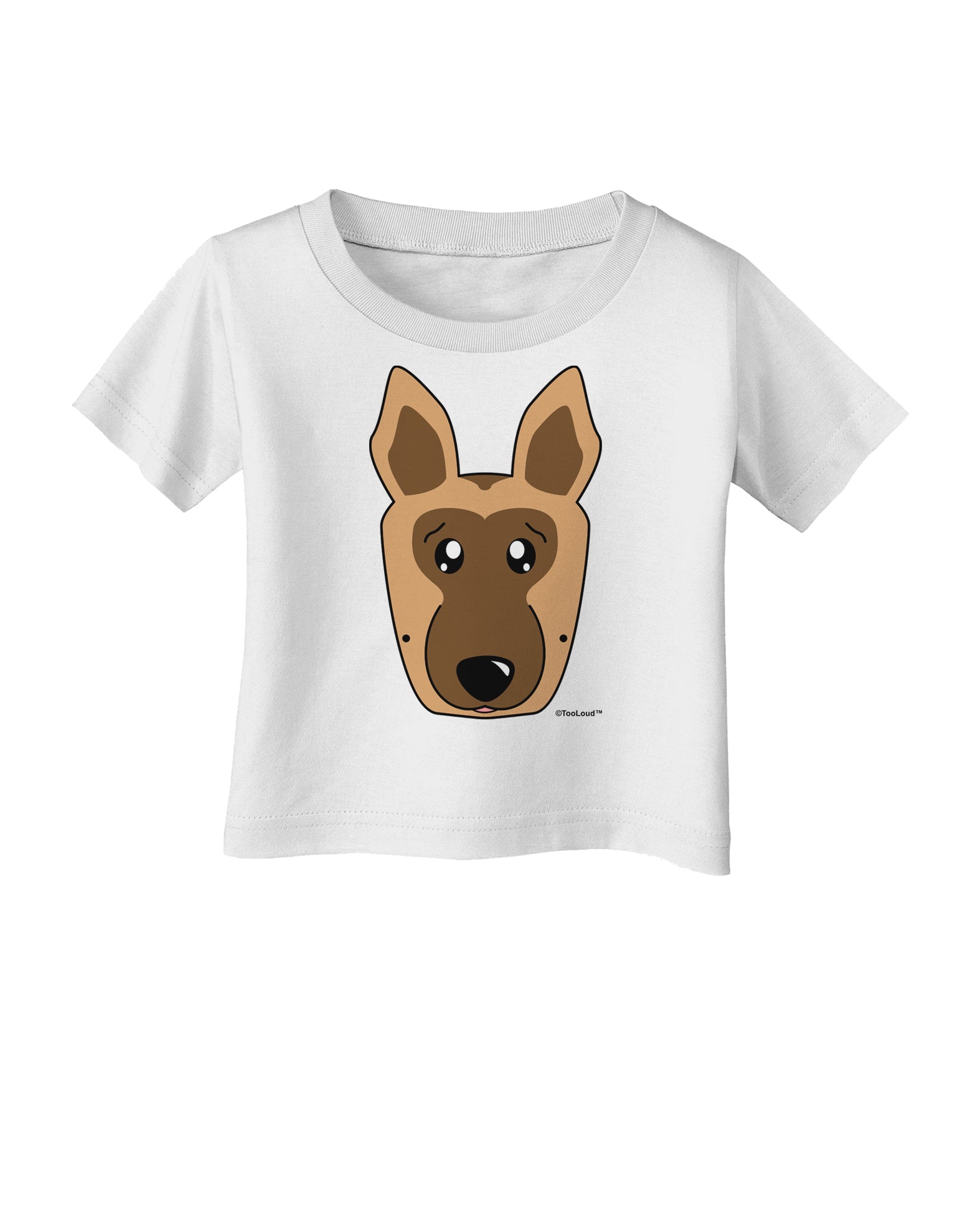 Cute German Shepherd Dog Infant T-Shirt by TooLoud-Infant T-Shirt-TooLoud-White-06-Months-Davson Sales