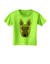 Cute German Shepherd Dog Toddler T-Shirt by TooLoud-Toddler T-Shirt-TooLoud-Lime-Green-2T-Davson Sales