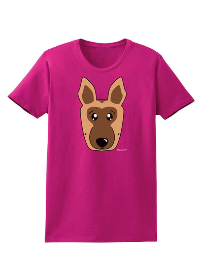 Cute German Shepherd Dog Womens Dark T-Shirt by TooLoud-Womens T-Shirt-TooLoud-Hot-Pink-Small-Davson Sales