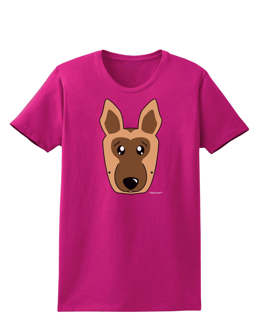 Cute German Shepherd Dog Womens Dark T-Shirt by TooLoud-Womens T-Shirt-TooLoud-Black-X-Small-Davson Sales