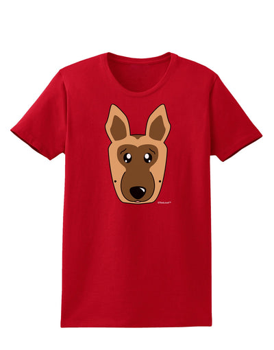 Cute German Shepherd Dog Womens Dark T-Shirt by TooLoud-Womens T-Shirt-TooLoud-Red-X-Small-Davson Sales