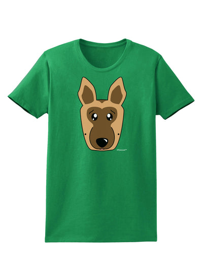 Cute German Shepherd Dog Womens Dark T-Shirt by TooLoud-Womens T-Shirt-TooLoud-Kelly-Green-X-Small-Davson Sales