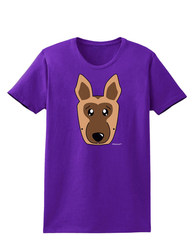 Cute German Shepherd Dog Womens Dark T-Shirt by TooLoud-Womens T-Shirt-TooLoud-Purple-X-Small-Davson Sales