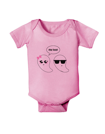 Cute Ghost Couple My Boo Halloween Baby Romper Bodysuit-Baby Romper-TooLoud-Light-Pink-06-Months-Davson Sales