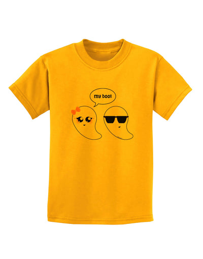 Cute Ghost Couple My Boo Halloween Childrens T-Shirt-Childrens T-Shirt-TooLoud-Gold-X-Small-Davson Sales