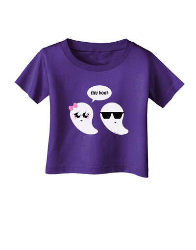 Cute Ghost Couple My Boo Halloween Infant T-Shirt Dark-Infant T-Shirt-TooLoud-Purple-06-Months-Davson Sales