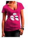 Cute Ghost Couple My Boo Halloween Juniors V-Neck Dark T-Shirt-Womens V-Neck T-Shirts-TooLoud-Hot-Pink-Juniors Fitted Small-Davson Sales