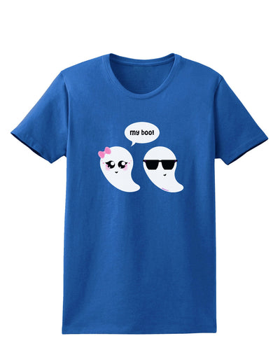 Cute Ghost Couple My Boo Halloween Womens Dark T-Shirt-TooLoud-Royal-Blue-X-Small-Davson Sales