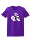 Cute Ghost Couple My Boo Halloween Womens Dark T-Shirt-TooLoud-Purple-X-Small-Davson Sales