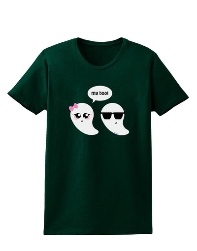 Cute Ghost Couple My Boo Halloween Womens Dark T-Shirt-TooLoud-Forest-Green-Small-Davson Sales