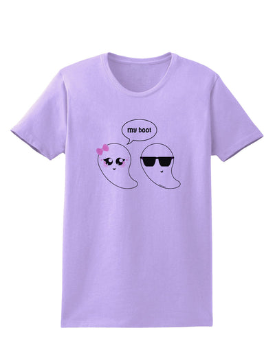 Cute Ghost Couple My Boo Halloween Womens T-Shirt-Womens T-Shirt-TooLoud-Lavender-X-Small-Davson Sales