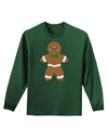 Cute Gingerbread Man Christmas Adult Long Sleeve Dark T-Shirt-TooLoud-Dark-Green-Small-Davson Sales