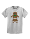Cute Gingerbread Man Christmas Childrens T-Shirt-Childrens T-Shirt-TooLoud-AshGray-X-Small-Davson Sales