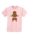 Cute Gingerbread Man Christmas Childrens T-Shirt-Childrens T-Shirt-TooLoud-PalePink-X-Small-Davson Sales