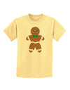Cute Gingerbread Man Christmas Childrens T-Shirt-Childrens T-Shirt-TooLoud-Daffodil-Yellow-X-Small-Davson Sales
