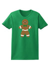 Cute Gingerbread Man Christmas Womens Dark T-Shirt-TooLoud-Kelly-Green-X-Small-Davson Sales