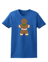 Cute Gingerbread Man Christmas Womens Dark T-Shirt-TooLoud-Royal-Blue-X-Small-Davson Sales