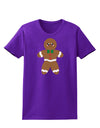 Cute Gingerbread Man Christmas Womens Dark T-Shirt-TooLoud-Purple-X-Small-Davson Sales