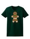 Cute Gingerbread Man Christmas Womens Dark T-Shirt-TooLoud-Forest-Green-Small-Davson Sales