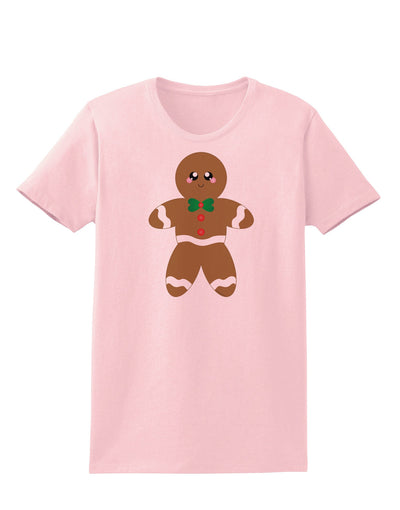 Cute Gingerbread Man Christmas Womens T-Shirt-Womens T-Shirt-TooLoud-PalePink-X-Small-Davson Sales