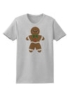 Cute Gingerbread Man Christmas Womens T-Shirt-Womens T-Shirt-TooLoud-AshGray-X-Small-Davson Sales