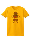 Cute Gingerbread Man Christmas Womens T-Shirt-Womens T-Shirt-TooLoud-Gold-X-Small-Davson Sales