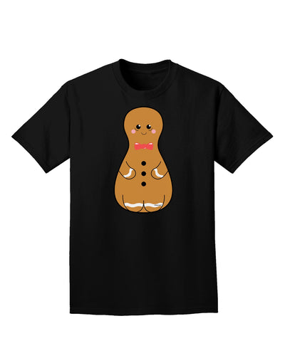 Cute Gingerbread Matryoshka Nesting Doll - Christmas Adult Dark T-Shirt-Mens T-Shirt-TooLoud-Black-Small-Davson Sales