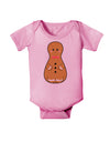 Cute Gingerbread Matryoshka Nesting Doll - Christmas Baby Romper Bodysuit-Baby Romper-TooLoud-Light-Pink-06-Months-Davson Sales